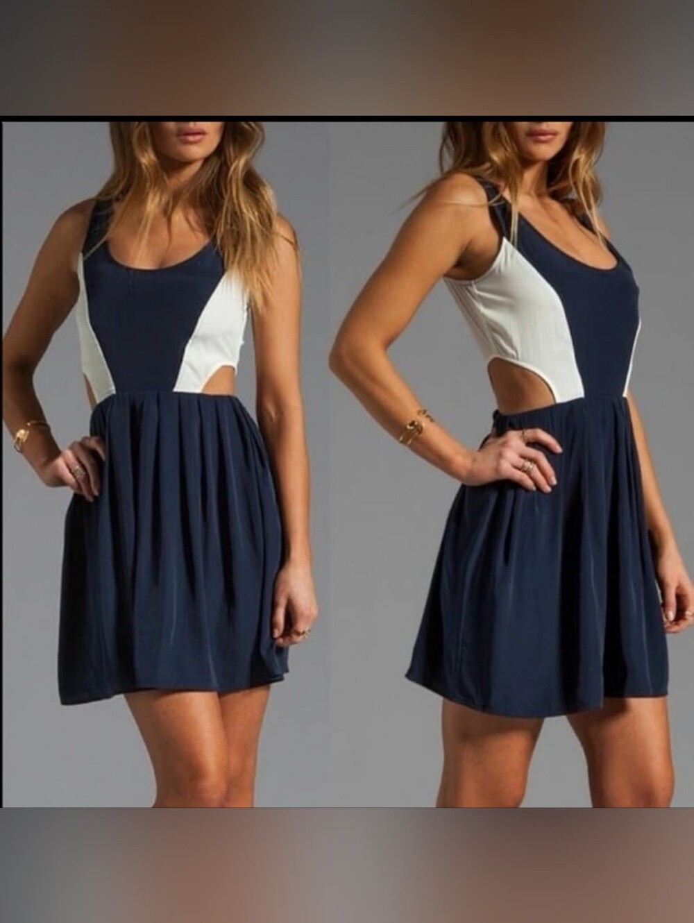 NWT BB Dakota Ripley Colorblock Cutout Dress - Size 8